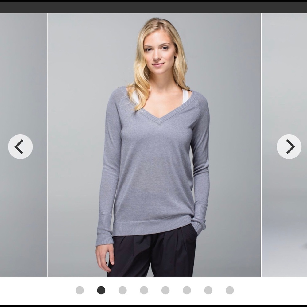 Grey Lululemon Unity Pullover- Size 6